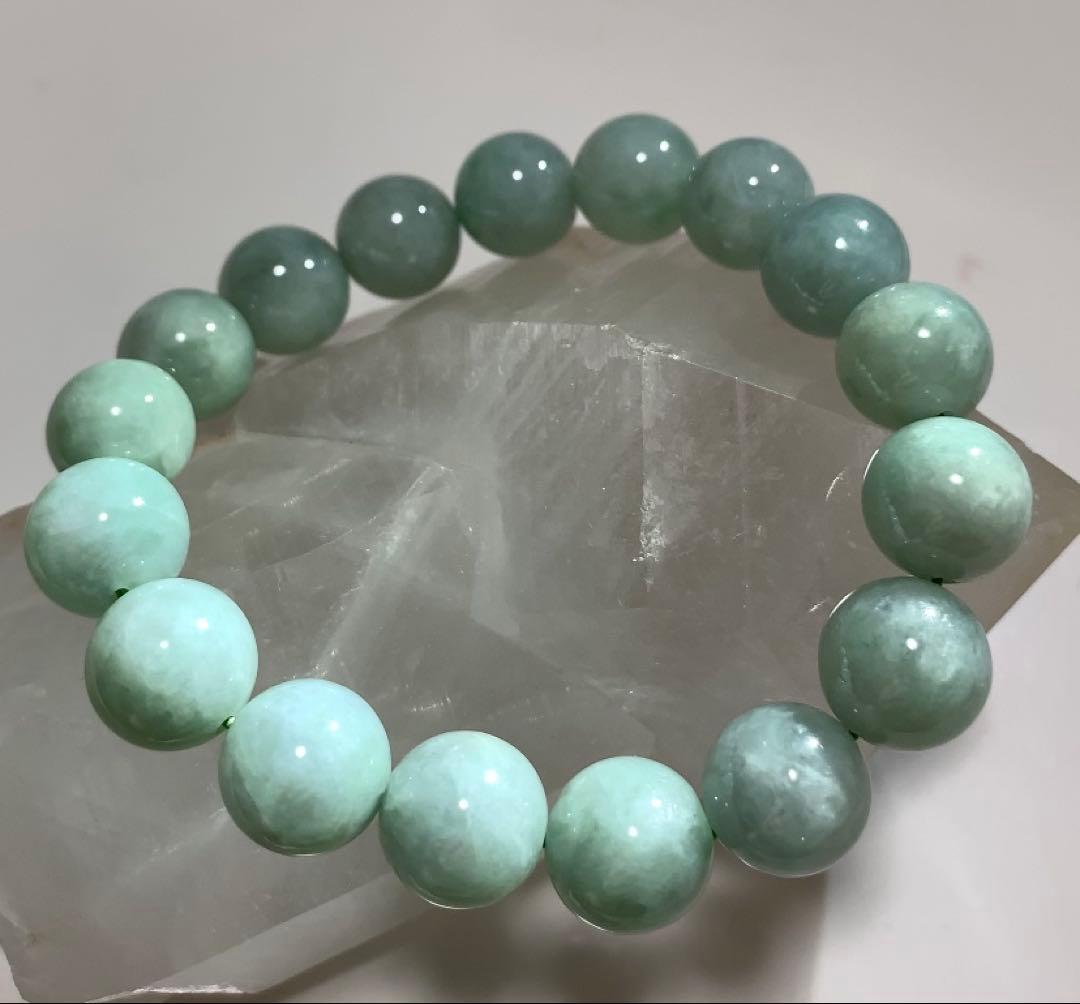 ★ユッキー様★ 【高品質】ミャンマー産天然ヒスイ　ビルマ翡翠　ブレスレット