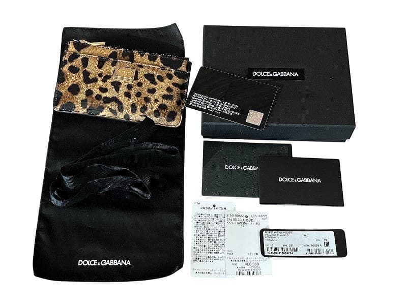 専用　 未使用 ドルチェ&ガッバーナ レオパード レザー カードホルダー