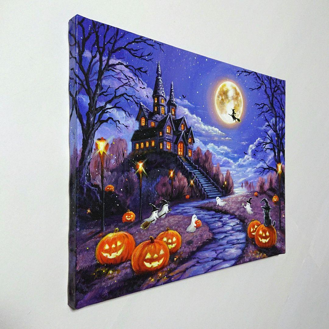 R*U様 【Halloween party】アクリル画 F6 風景画 絵画