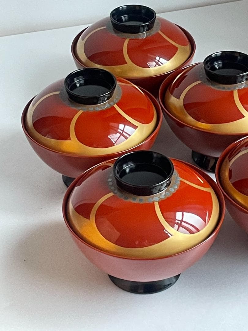 select　輪島塗 吸物椀 五客 木製漆器 木箱付 50