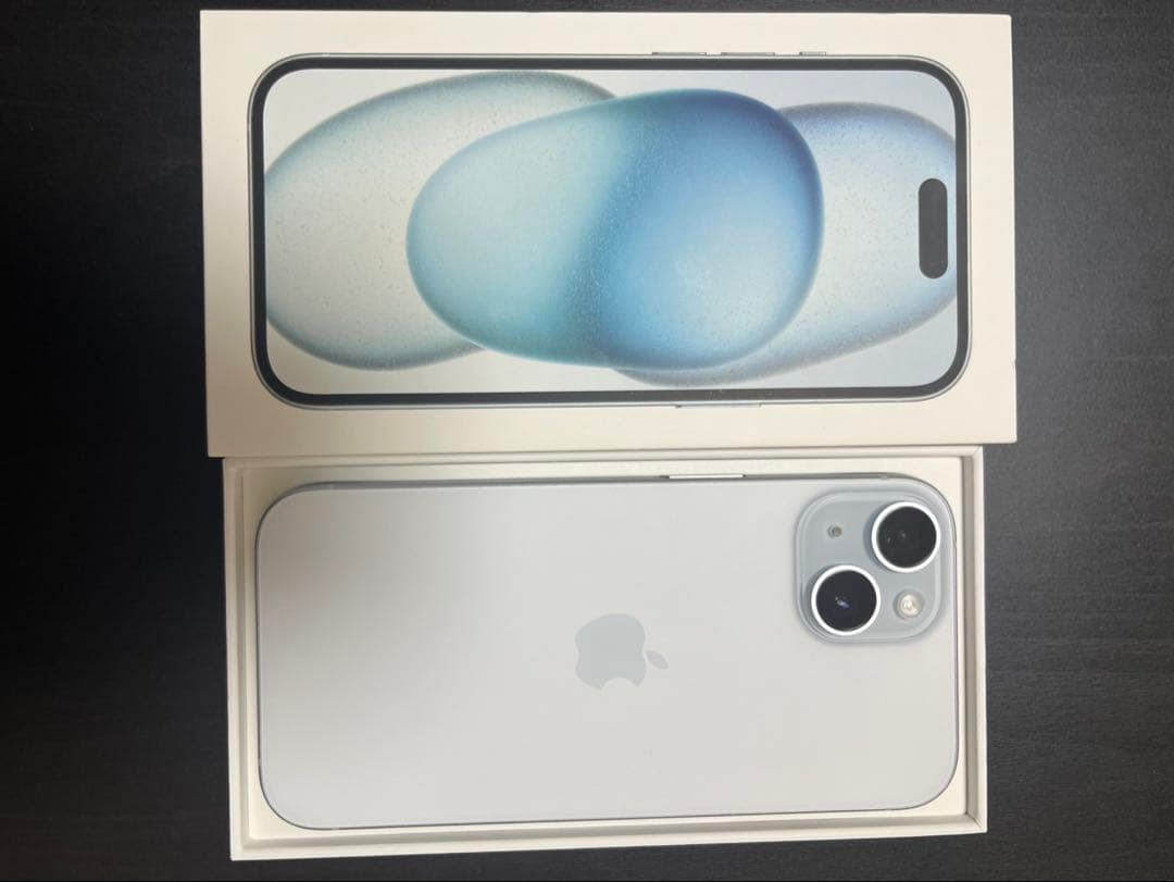 Apple iPhone 15 ブルー箱付き