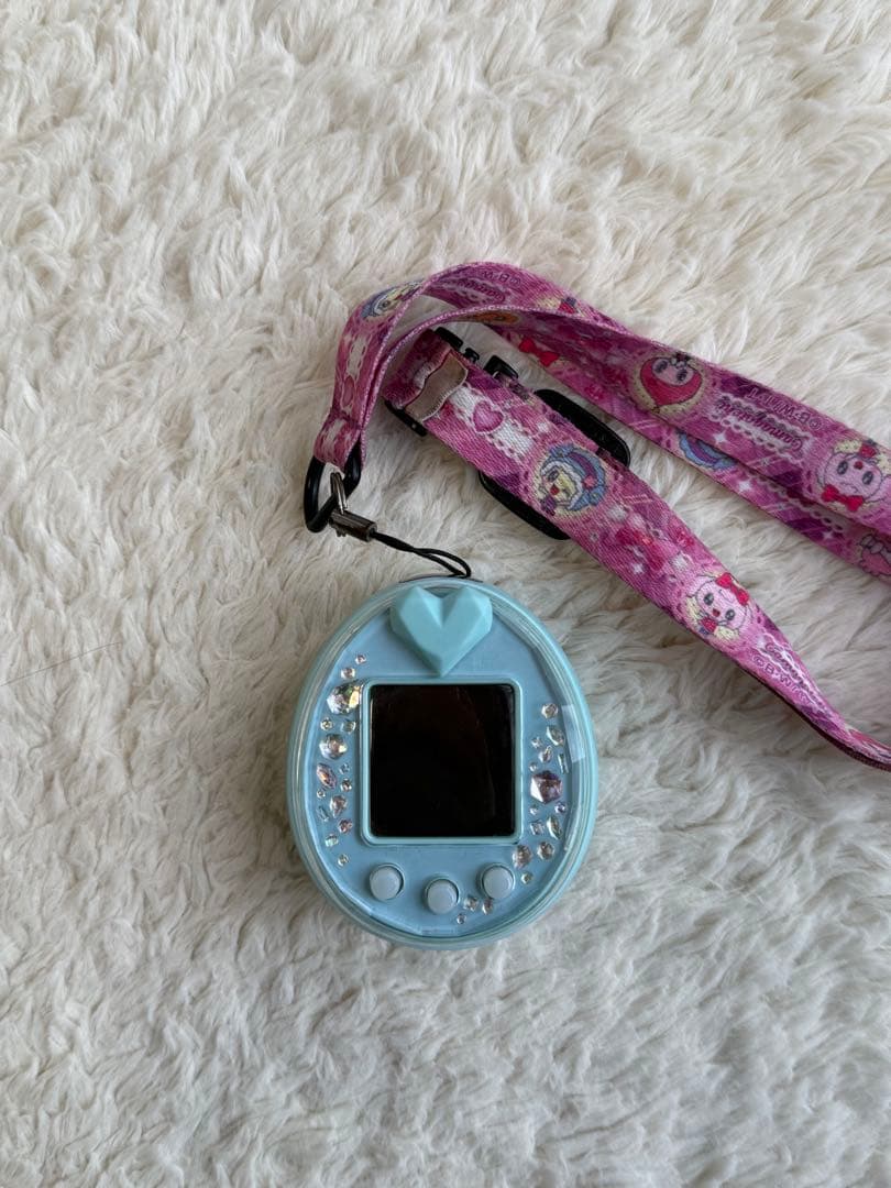 たまごっちピース Tamagotchi P's 水色 本体 ストラップ付き