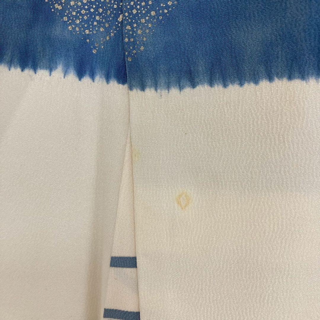 振袖 流れるデザイン 雲取 乱菊 金彩 正絹 広衿 袷 着物 U-4970