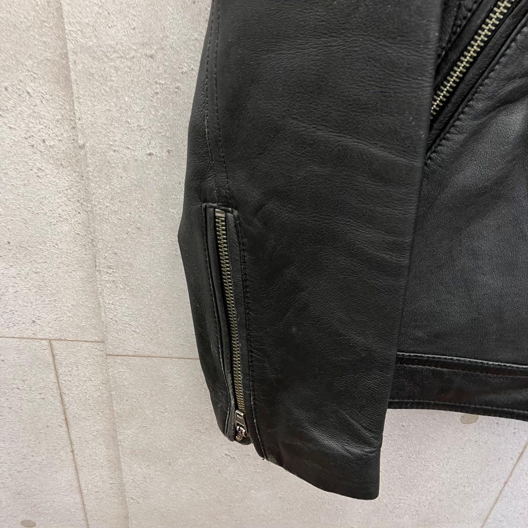 JACKROSE ジャックローズ シングル 羊革 ライダースジャケット 黒 4