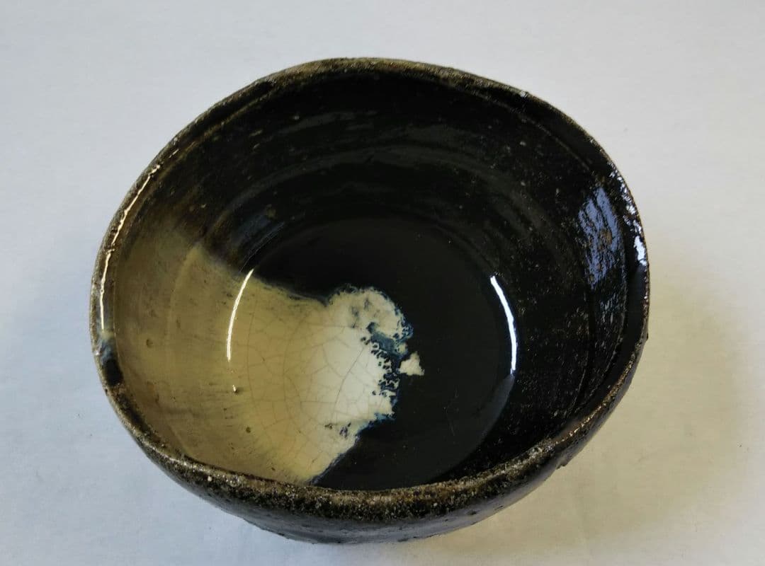 茶道具 茶碗 唐津焼 朝鮮唐津 沓茶碗 徳澤守俊 共箱