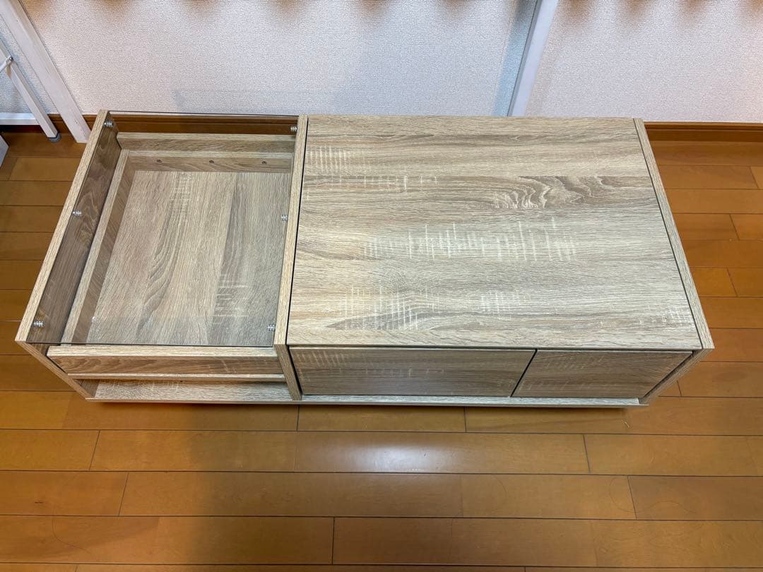 美品 LOWYA ロウヤ ドレッサーテーブル ローテーブル 収納付きドレッサー