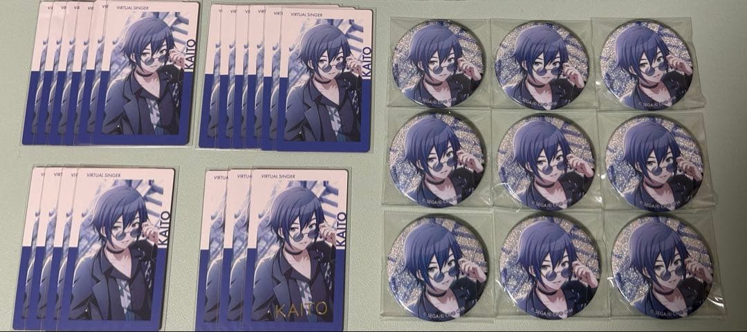 プロセカ グリッター缶バッジ エピカ ノーブルアート KAITO セット