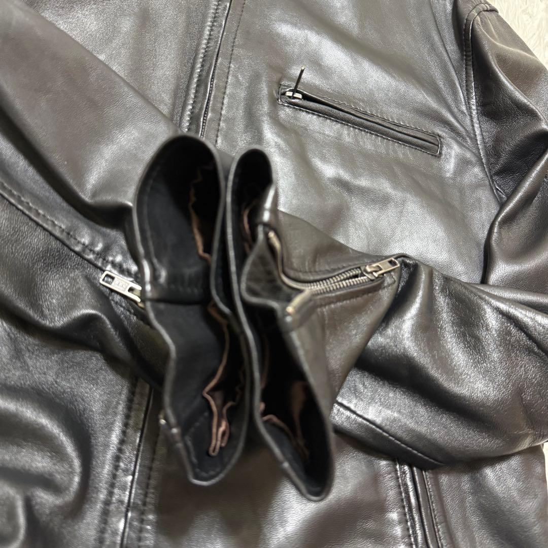 RIDEZ ラムレザー　ライダースジャケット