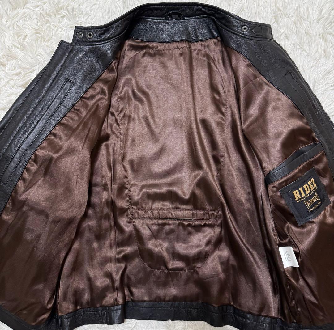 RIDEZ ラムレザー　ライダースジャケット
