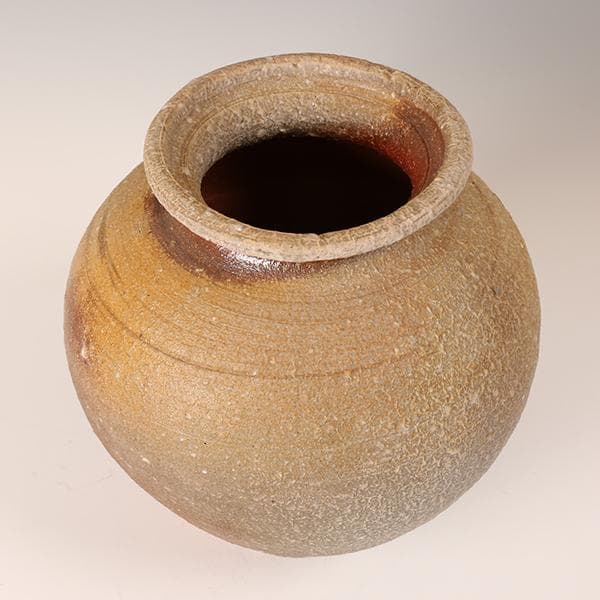 信楽焼【星野亨斉 造】◆自然紬壺◆ 【陶器・壺・花瓶・花入】