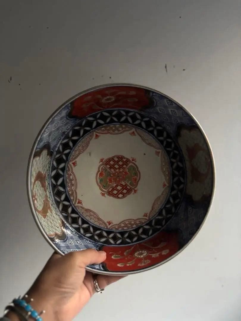 639 骨董 アンティーク 古伊万里 染付 豪華絢爛 色絵鉢 幕末 正月 おせち