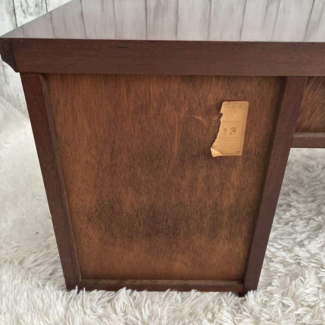 民芸調文机 書斎机 昭和レトロ アンティーク サクラ