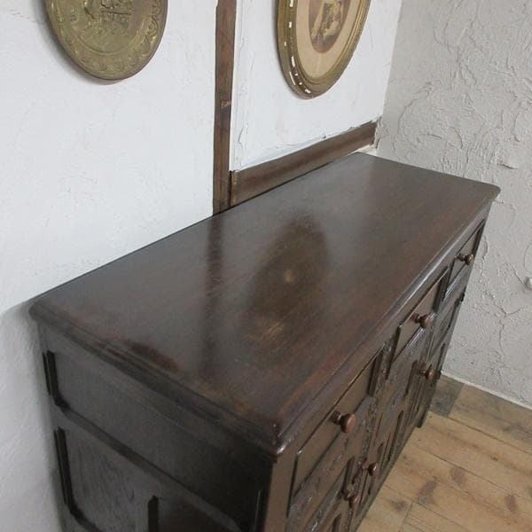 イギリス アンティーク 家具 サイドボード キャビネット 店舗什器 6801d