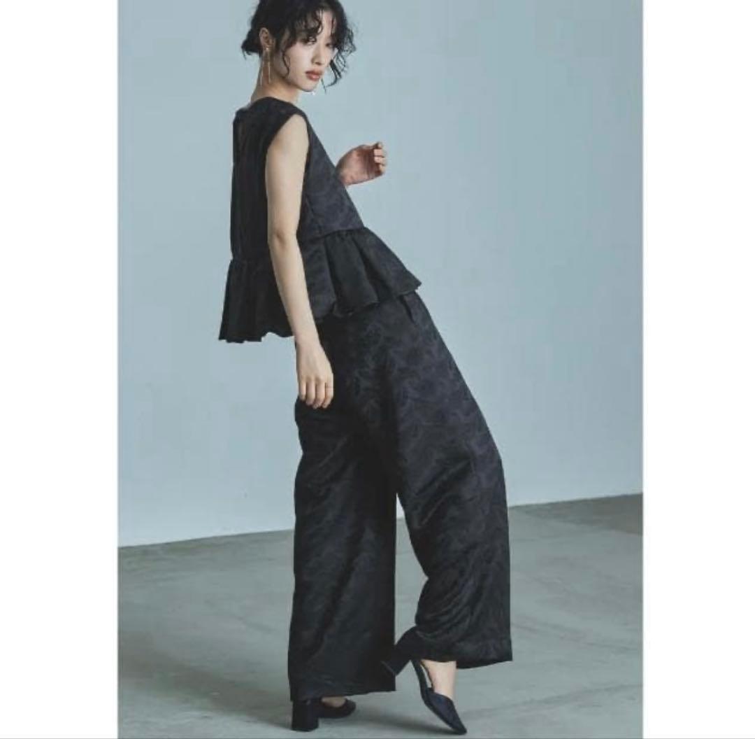 niana（ニアナ）ペプラムセットアップドレス ワイドパンツ 結婚式 ペプラム