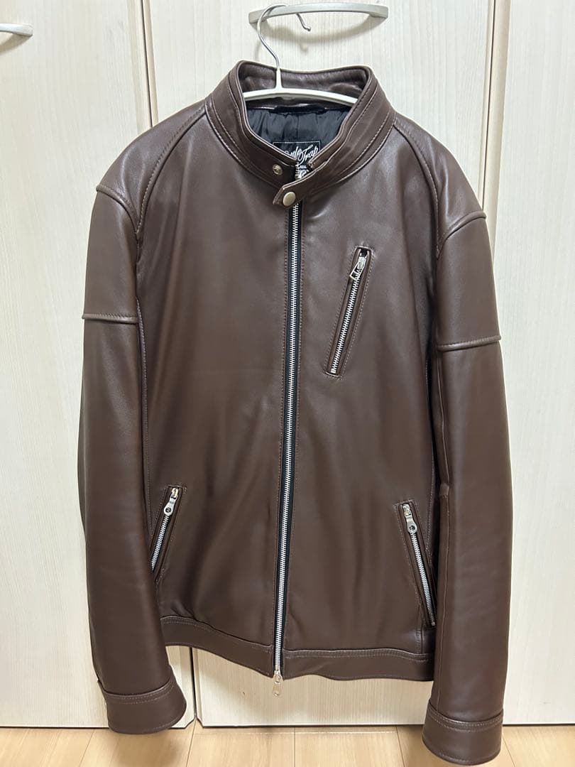 ラトルトラップ ブラウン ラムレザー　シングルライダース