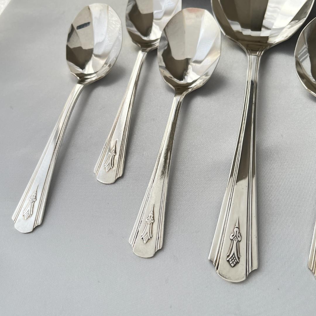 【英国】 アールデコのアイスセット スプーン / サーバー Art Deco