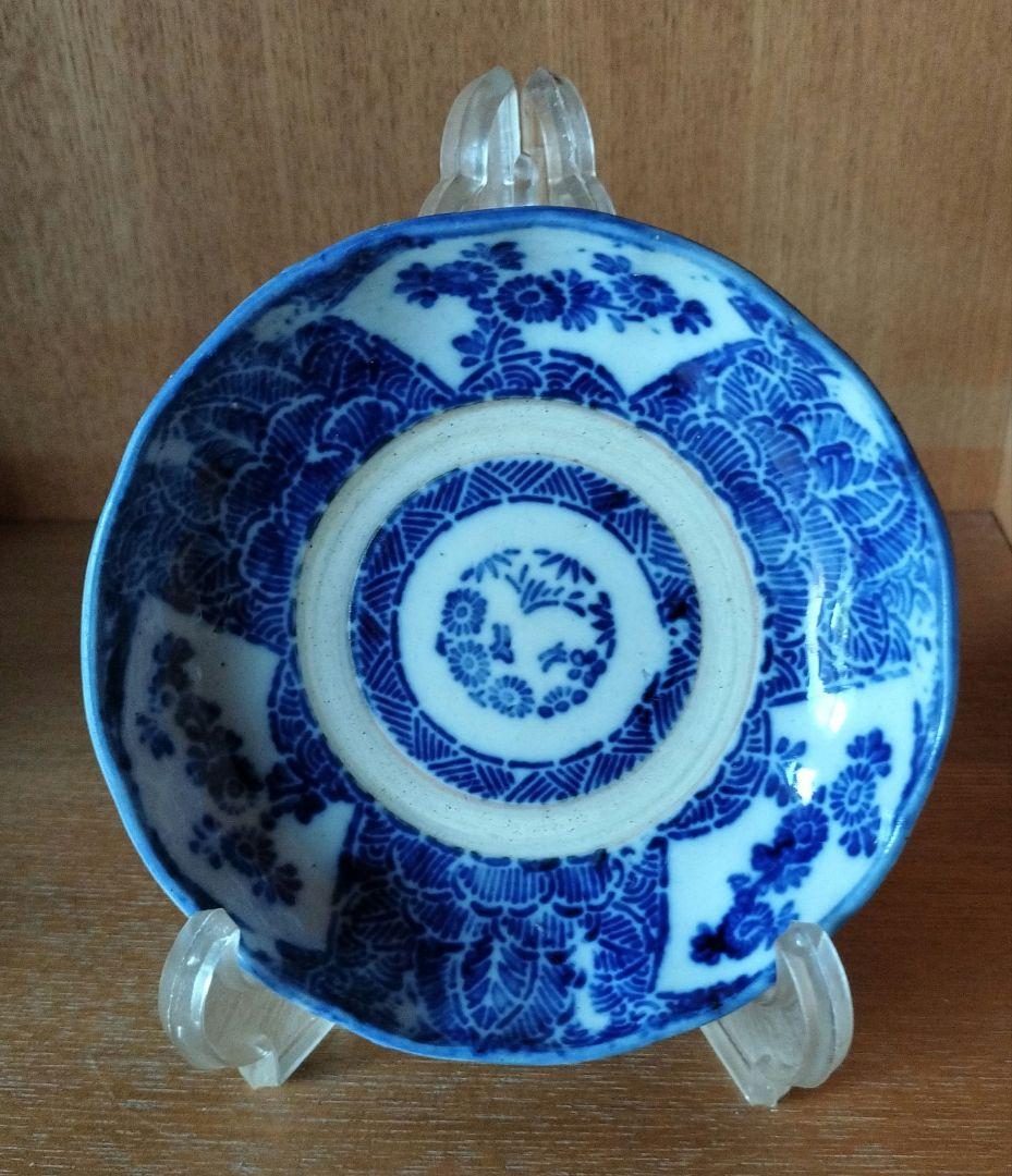 骨董　磁器　印判染付皿　５枚