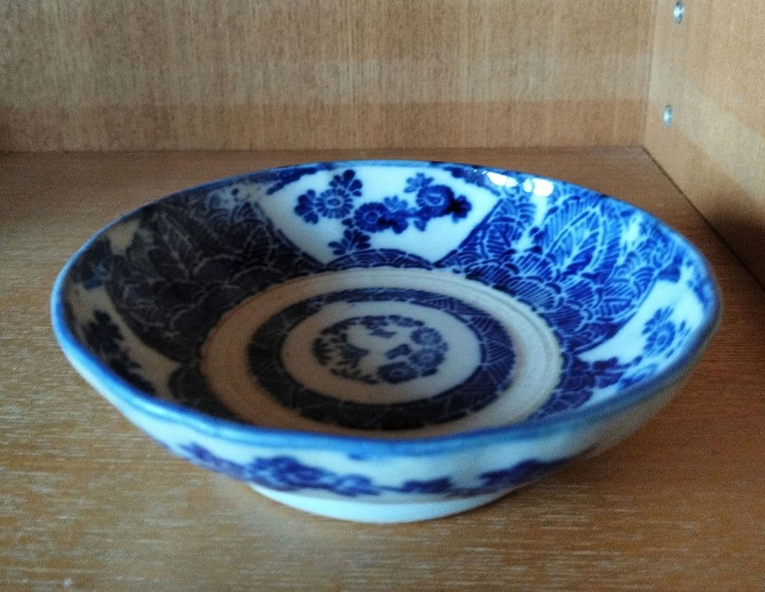 骨董　磁器　印判染付皿　５枚
