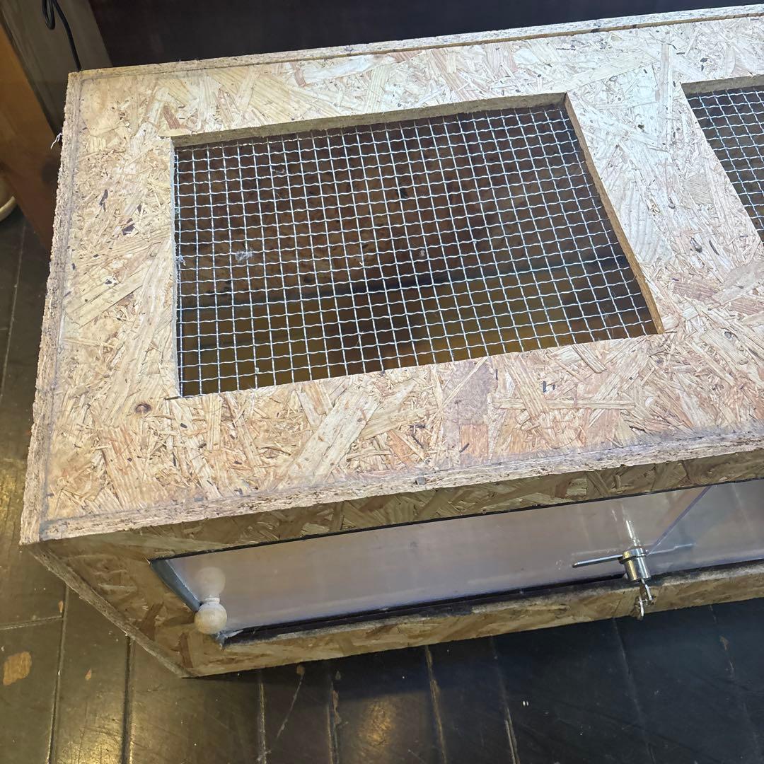 大型OSBボード飼育ケージ　爬虫類　リクガメ 鍵付き