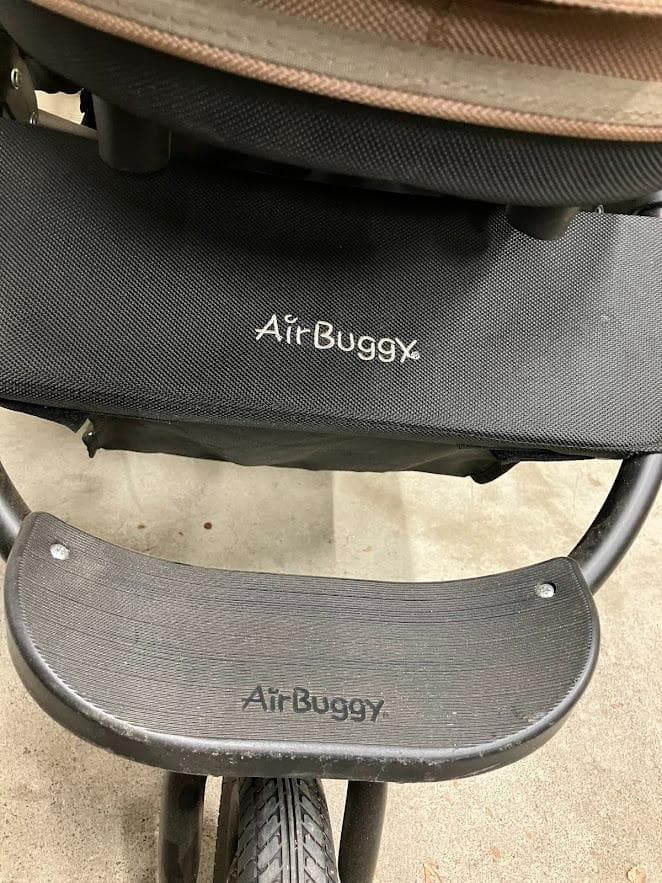 AirBuggy　ペットカート　ブラックホイールフレーム　3輪　ブラウン