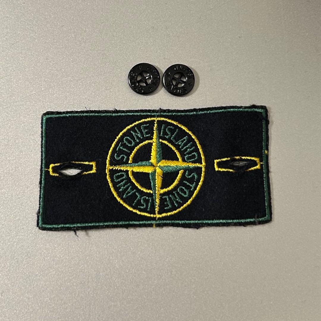 stone  ワッペン グリーンエッジ ボタン