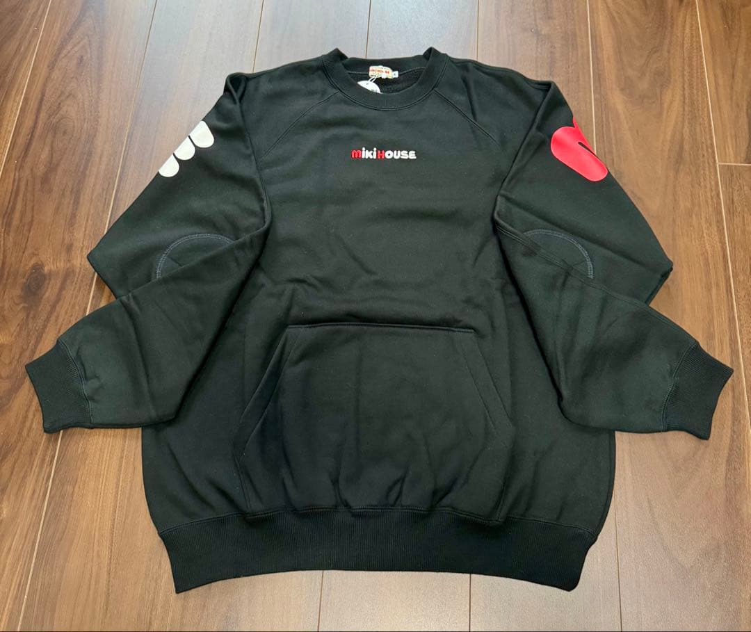 専用［新品］mikiHOUSE ブラック トレーナーSサイズ ジュニア 大人