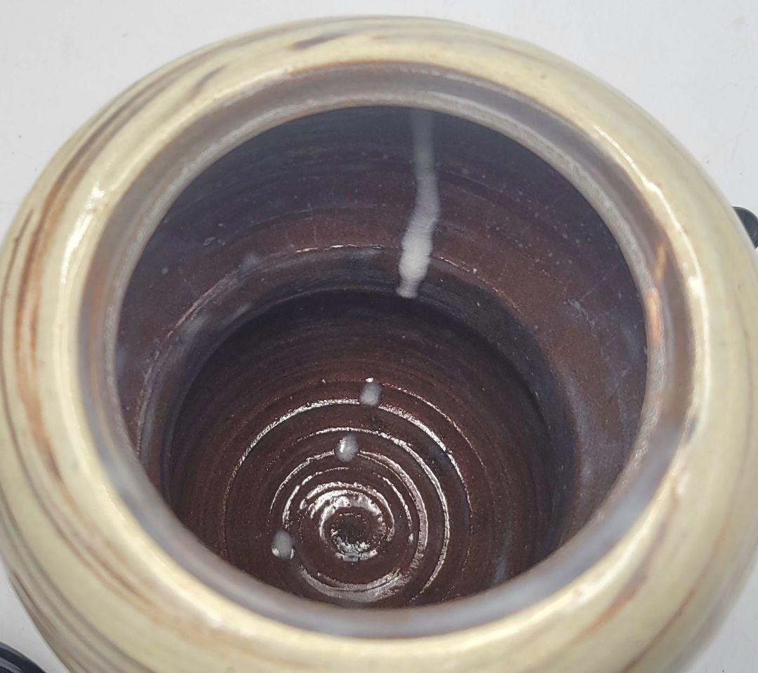 高見世清光　萩焼　水指　瓢形　替え蓋　仕服　共箱　茶道具　骨董品、美術品