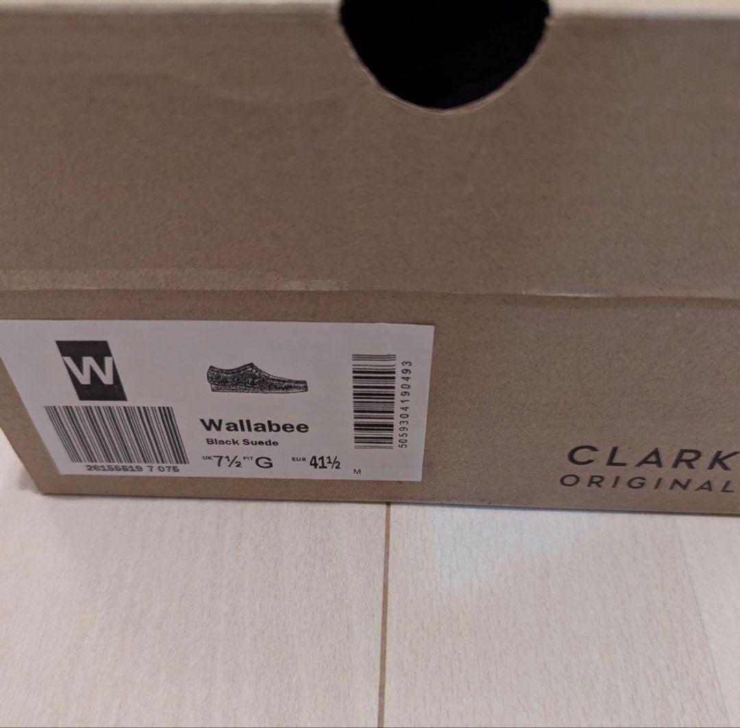 【新品】Clarks ブラック Wallabee 25.5 クラークス ワラビー