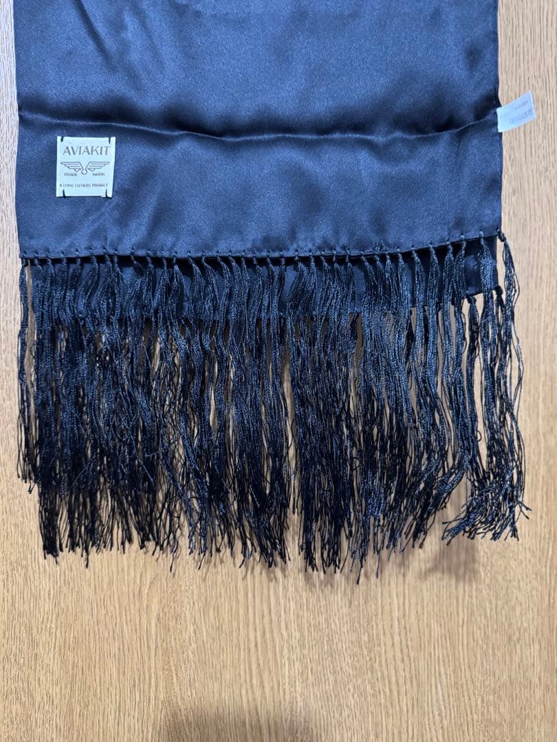 Lewis Leathers AVIAKIT シルクスカーフ（ブラック）