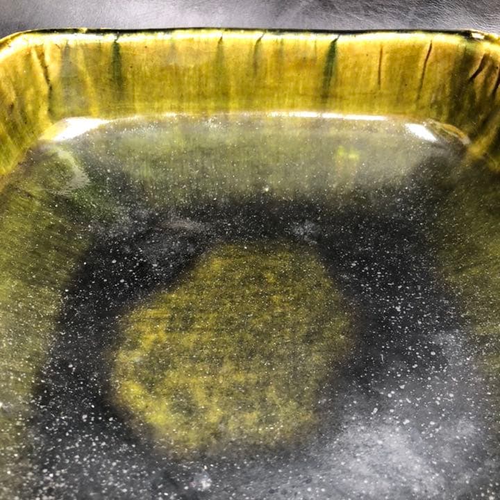 古美術品◼️蔵からかなりステキな深い緑色の可愛らしい四角い陶器が出て来ました、