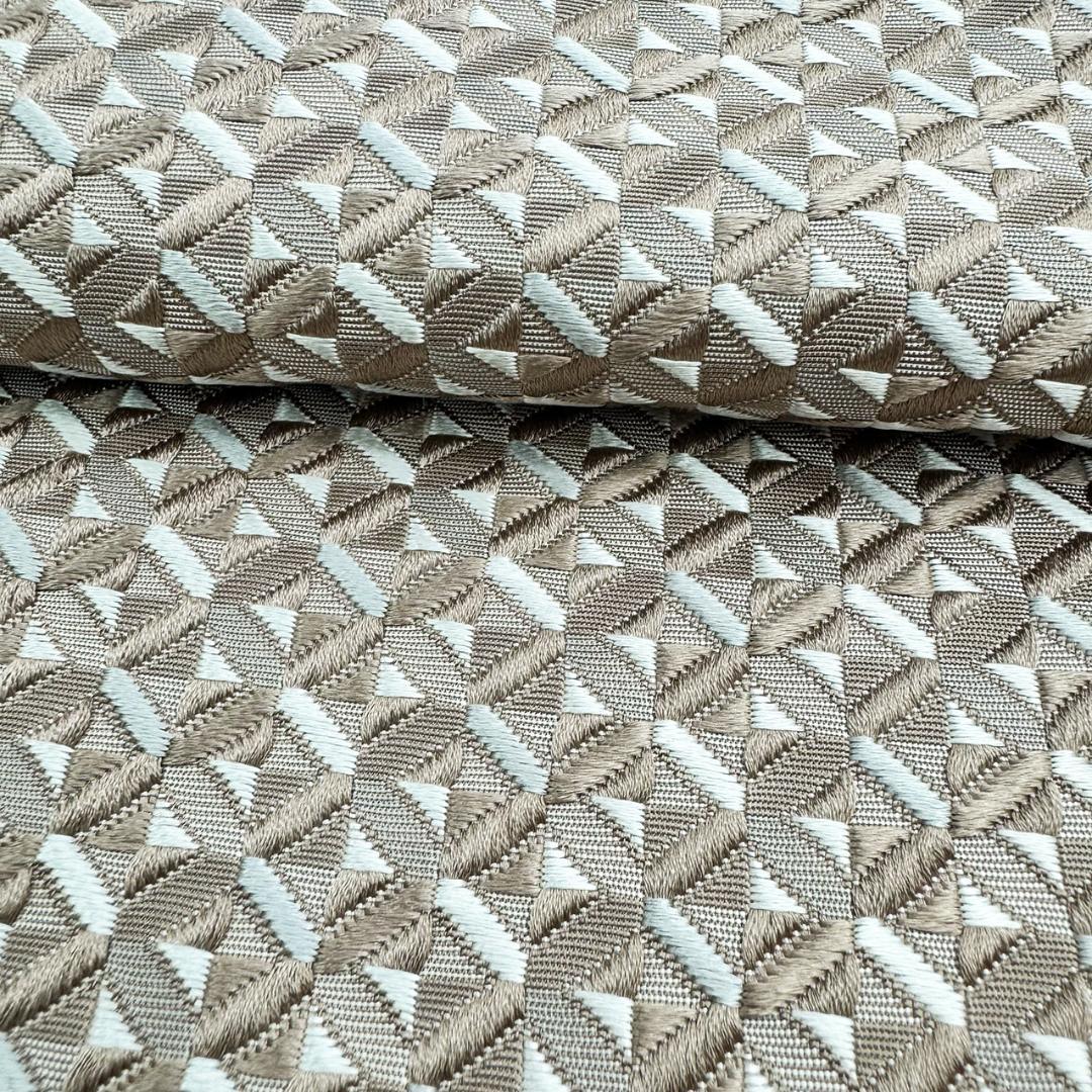 美品 長尺 ■ 本場筑前博多織 大倉織物 誠之輔 琥珀織 八寸全通名古屋帯 切子