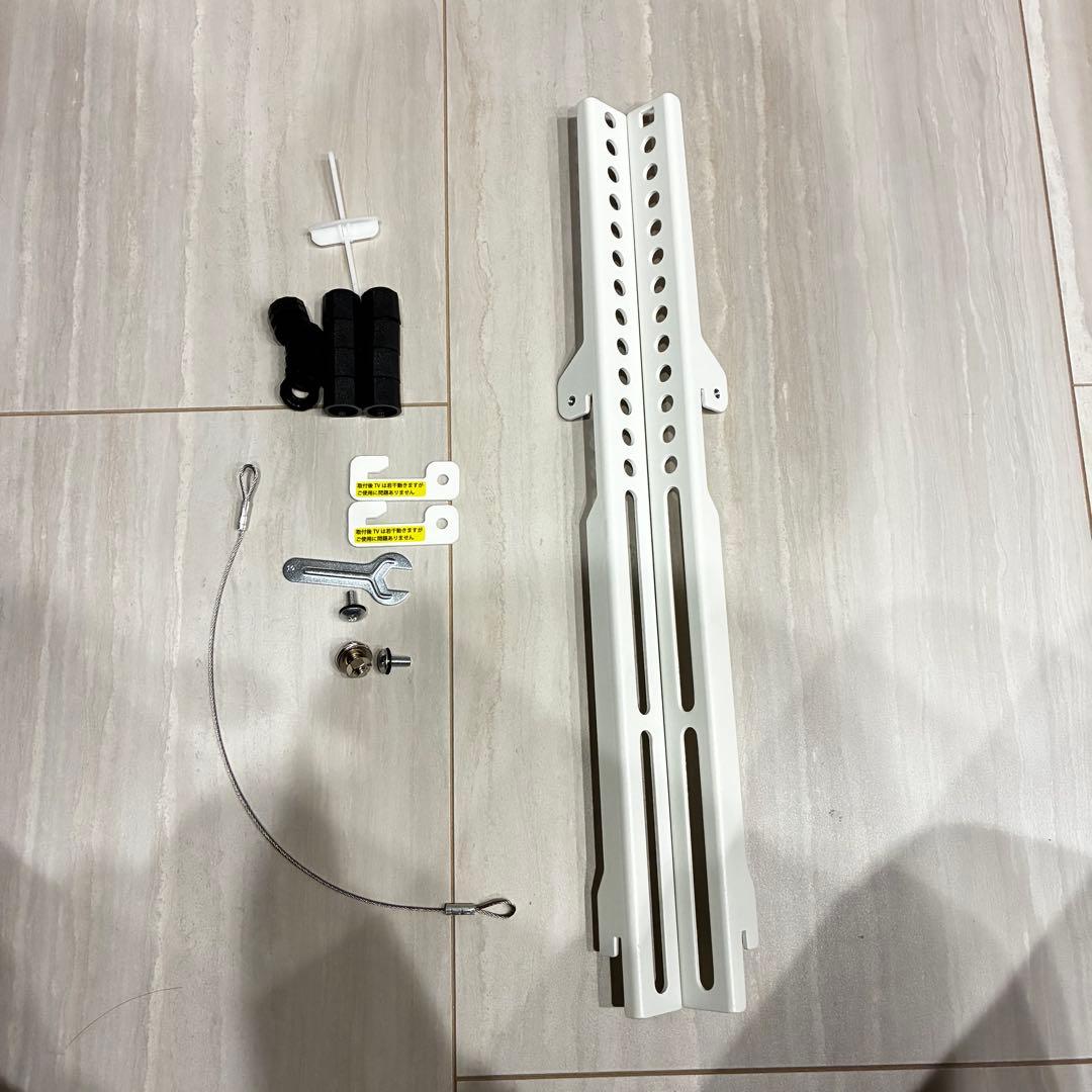 WALLテレビスタンド ロータイキャスター付き V5 ホワイト サテンホワイト