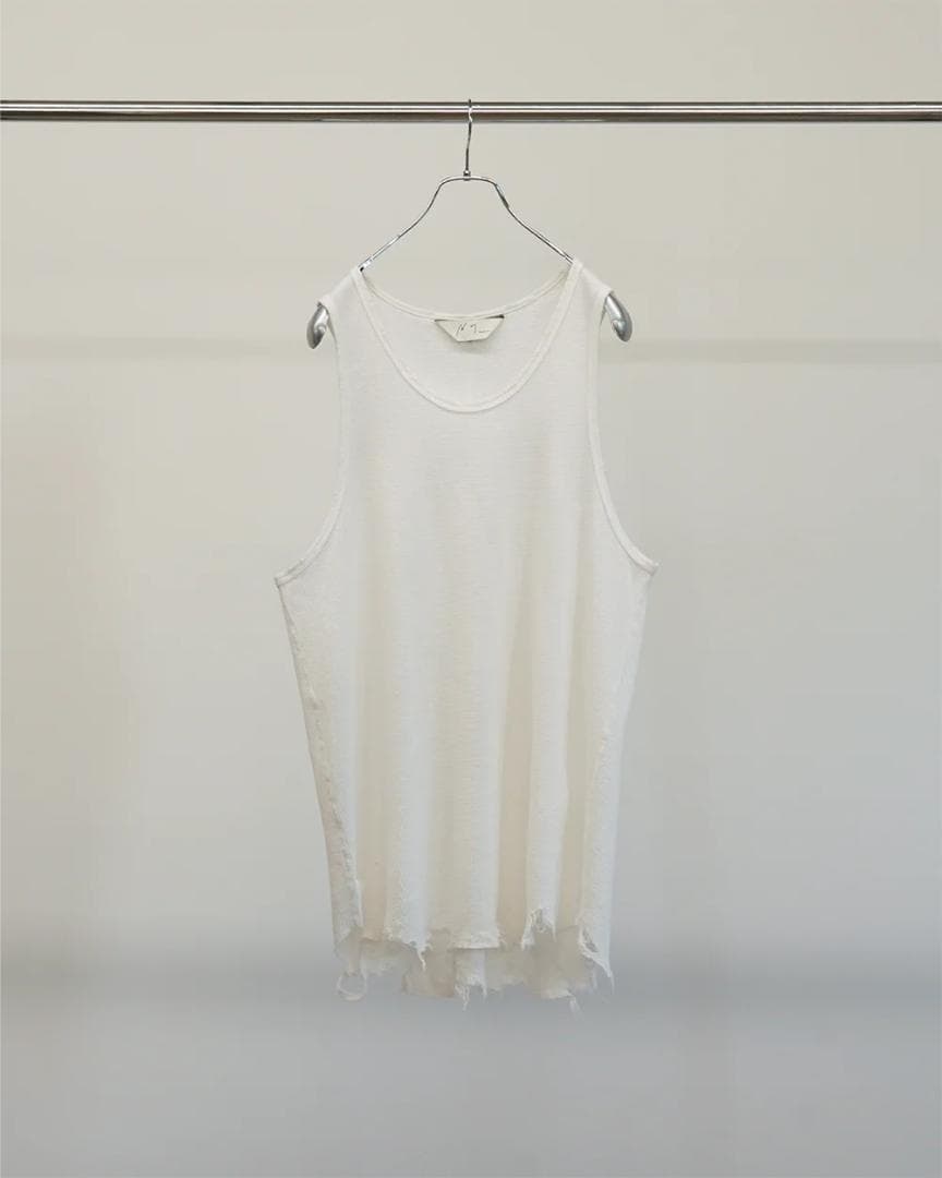 トップス ANCELLM 25SS DAMAGE WAFFLE TANK TOP 1