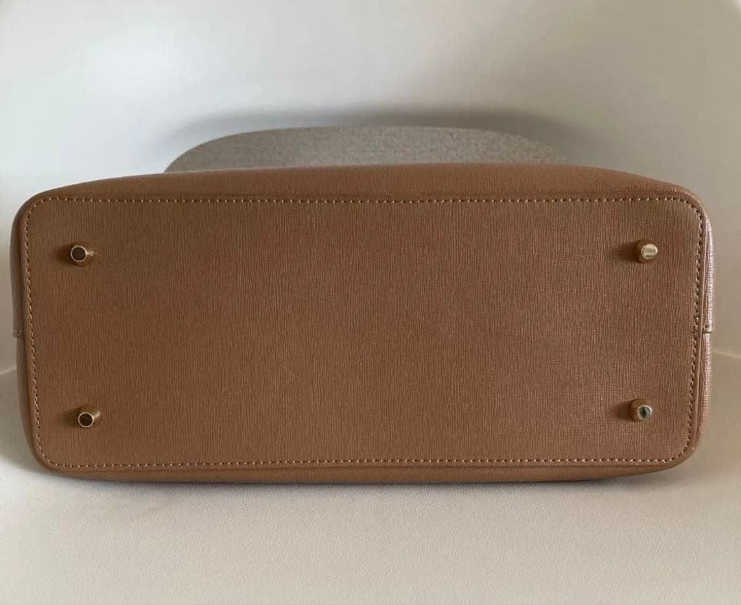 週末お値下げ【美品】FURLA ツートン 2WAY レザー ハンドバッグ