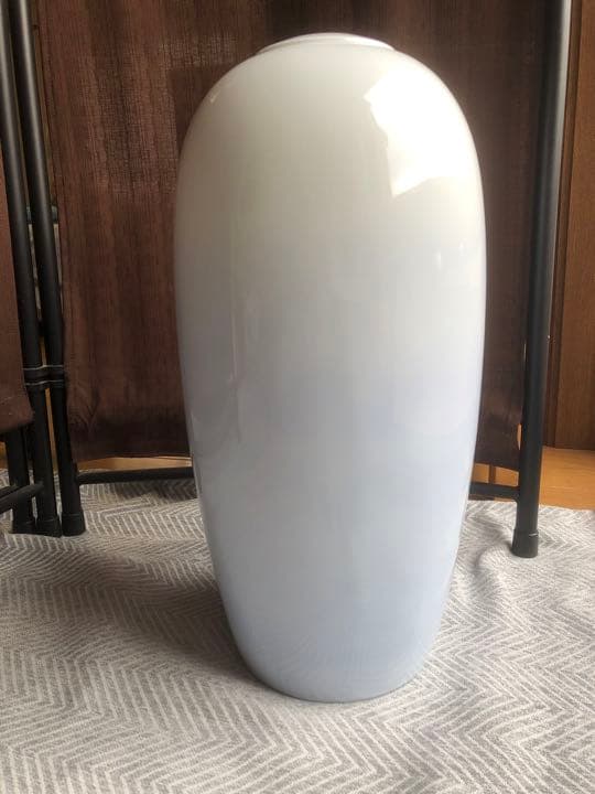 宮内庁御用達　深川製磁 官窯染付藍絵菖蒲文花瓶　大型　共箱　栞付き