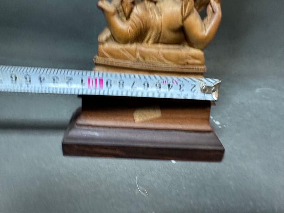 インド　白檀　木彫り　弁財天　仏教美術　仏像 骨董 木像　木製　仏教　置物