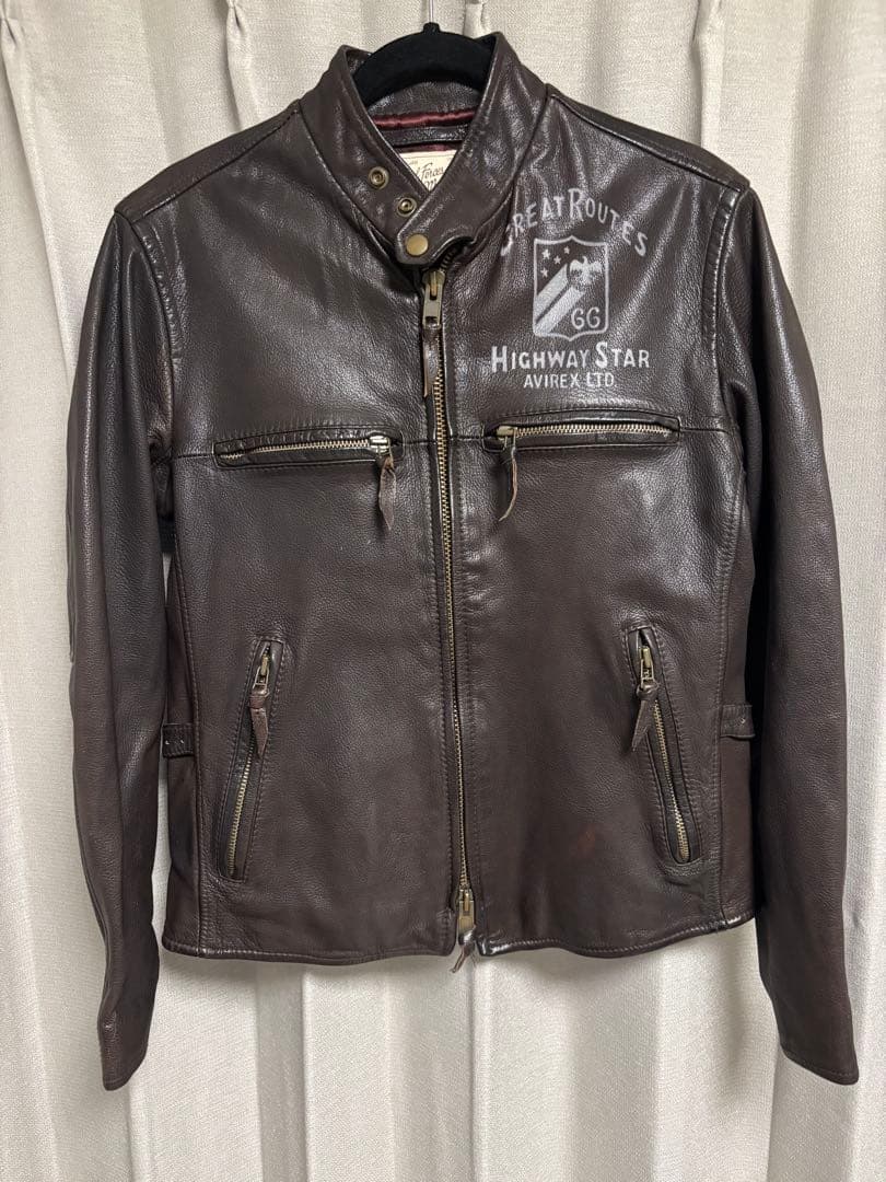 t*o様 【激レア☆】AVIREX ハンドペイント　レザー　バズリクソンズ　マッ