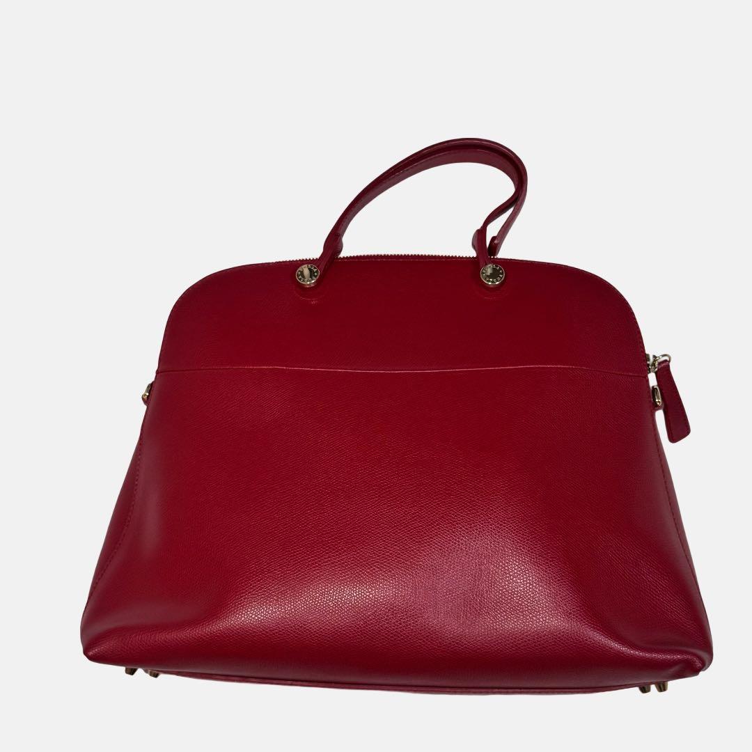 極美品✨ フルラ　パイパー　2way ショルダーバッグ　トートバッグ　赤系