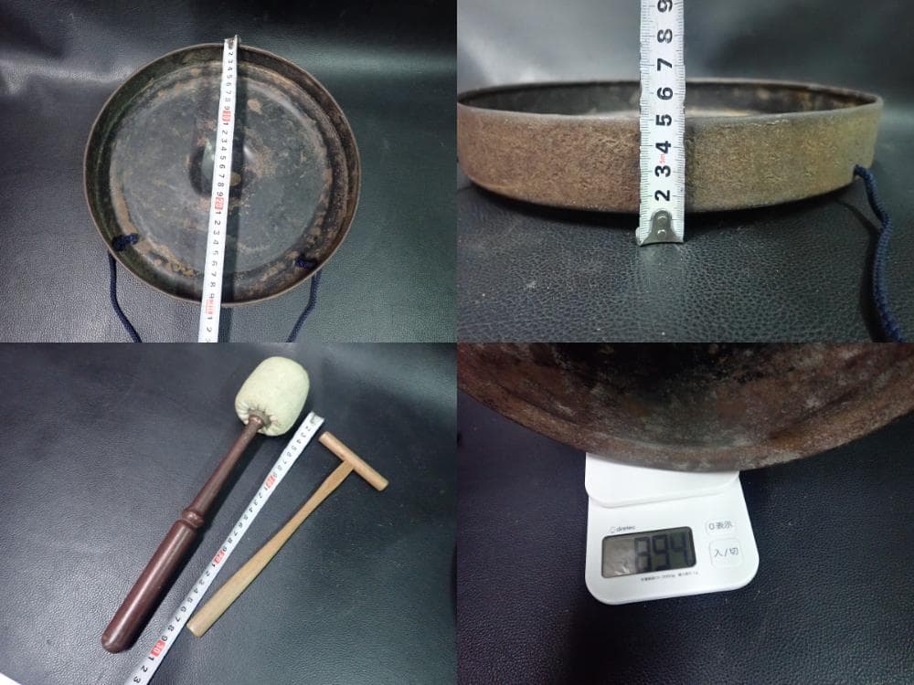 鐘　鉦　銅鑼　セット　和楽器　邦楽　お囃子　祭り　囃子方　日本舞踊　歌舞伎