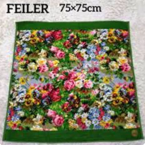 【新品・未使用】FEILER マルチカバー 花柄 75x75cm