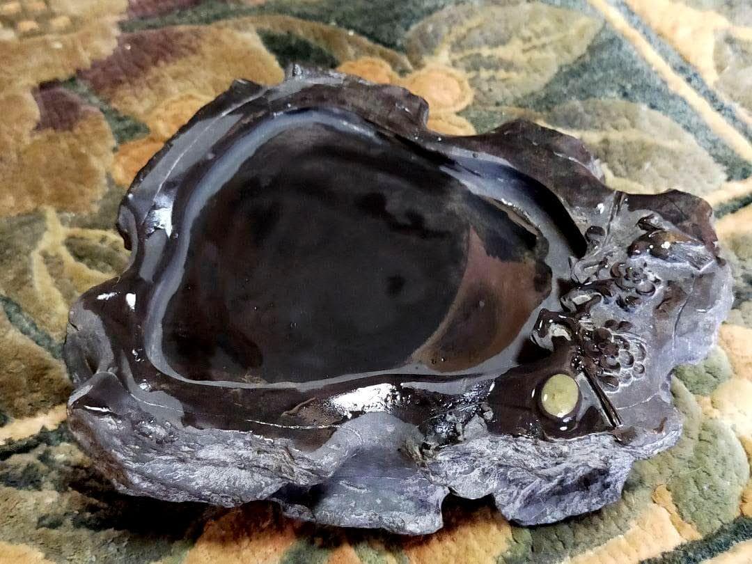 ♥中国　端渓　硯　石眼あり　端渓硯　骨董品