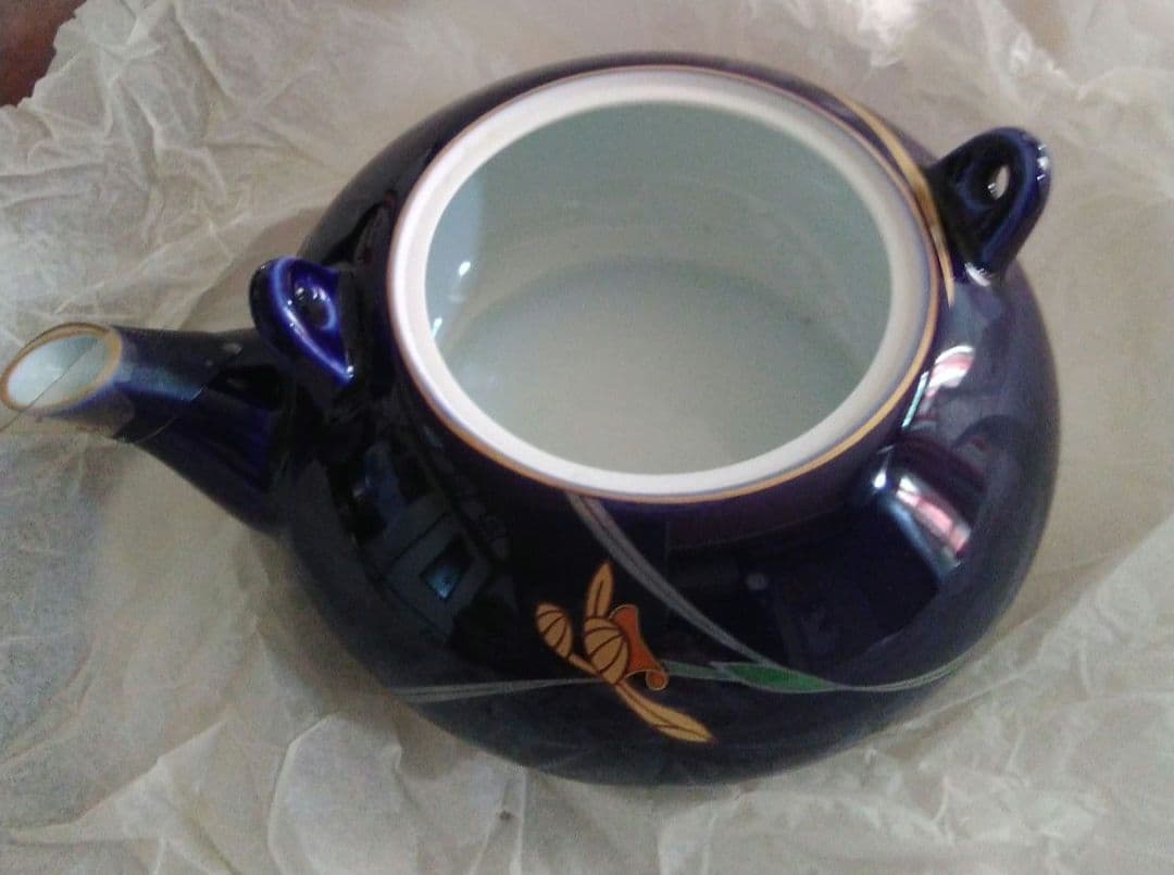 昭和レトロビンテージ上品綺麗蓋付モダン香蘭社木箱入り湯呑みセット(新品未使用)