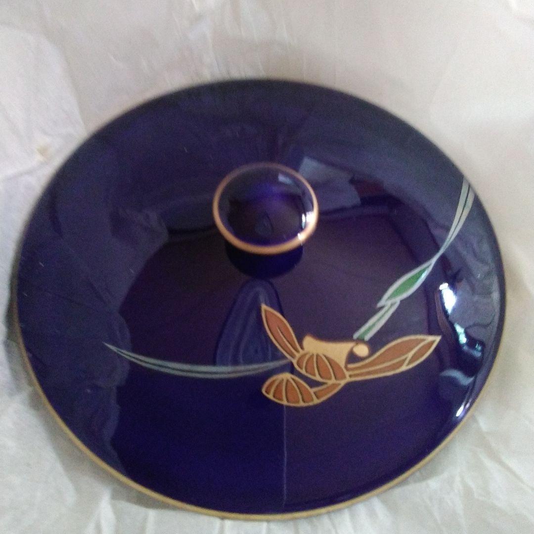 昭和レトロビンテージ上品綺麗蓋付モダン香蘭社木箱入り湯呑みセット(新品未使用)