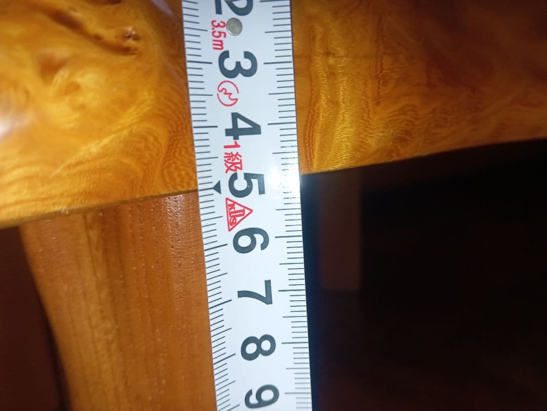 昭和レトロ 木製座卓 天然木 一枚板 センターテーブル 花台 鯉と紅葉のデザイン