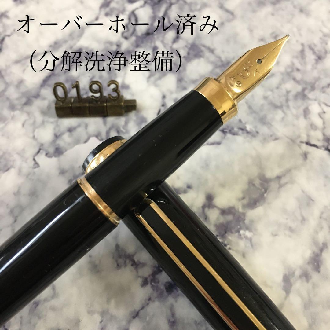 #193 オーバーホール済み 万年筆 PLATINUM プラチナ ロング 22k