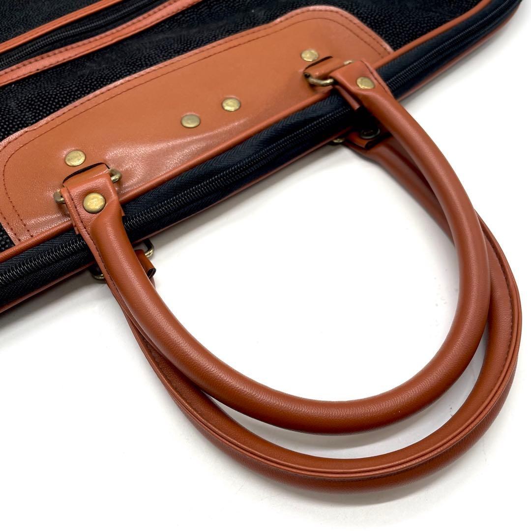 ネイチャーワールド ガーメントバッグ 衣装収納 ハンガー付き スエード 革 黒