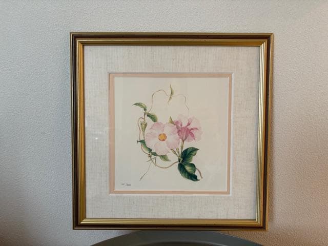 限定2000円OFF ロンドンV&A　フラワーアート　2点　額装＆マット付き