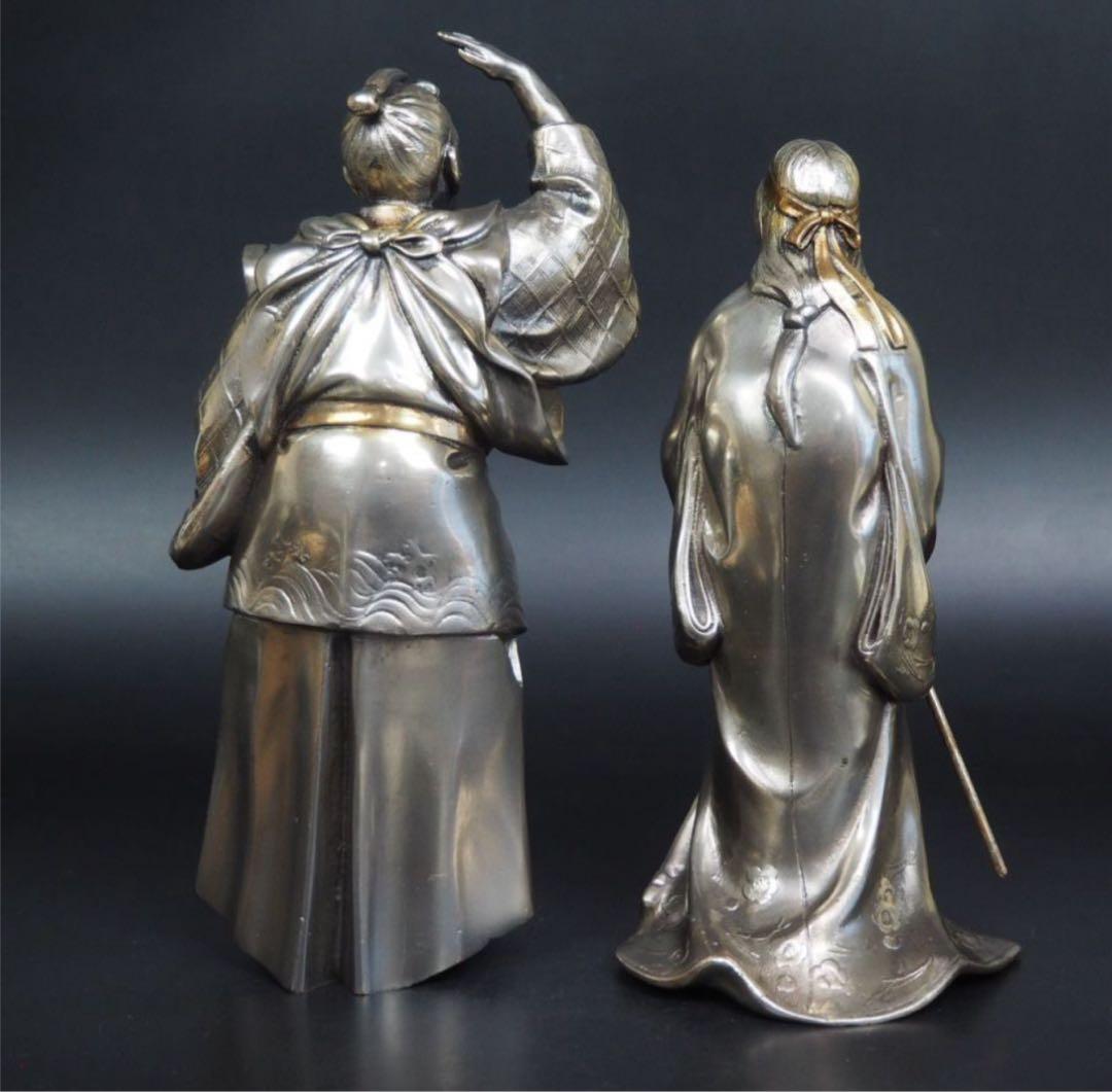 送料無料　銅製高砂置物　夫婦円満、長寿　縁起物