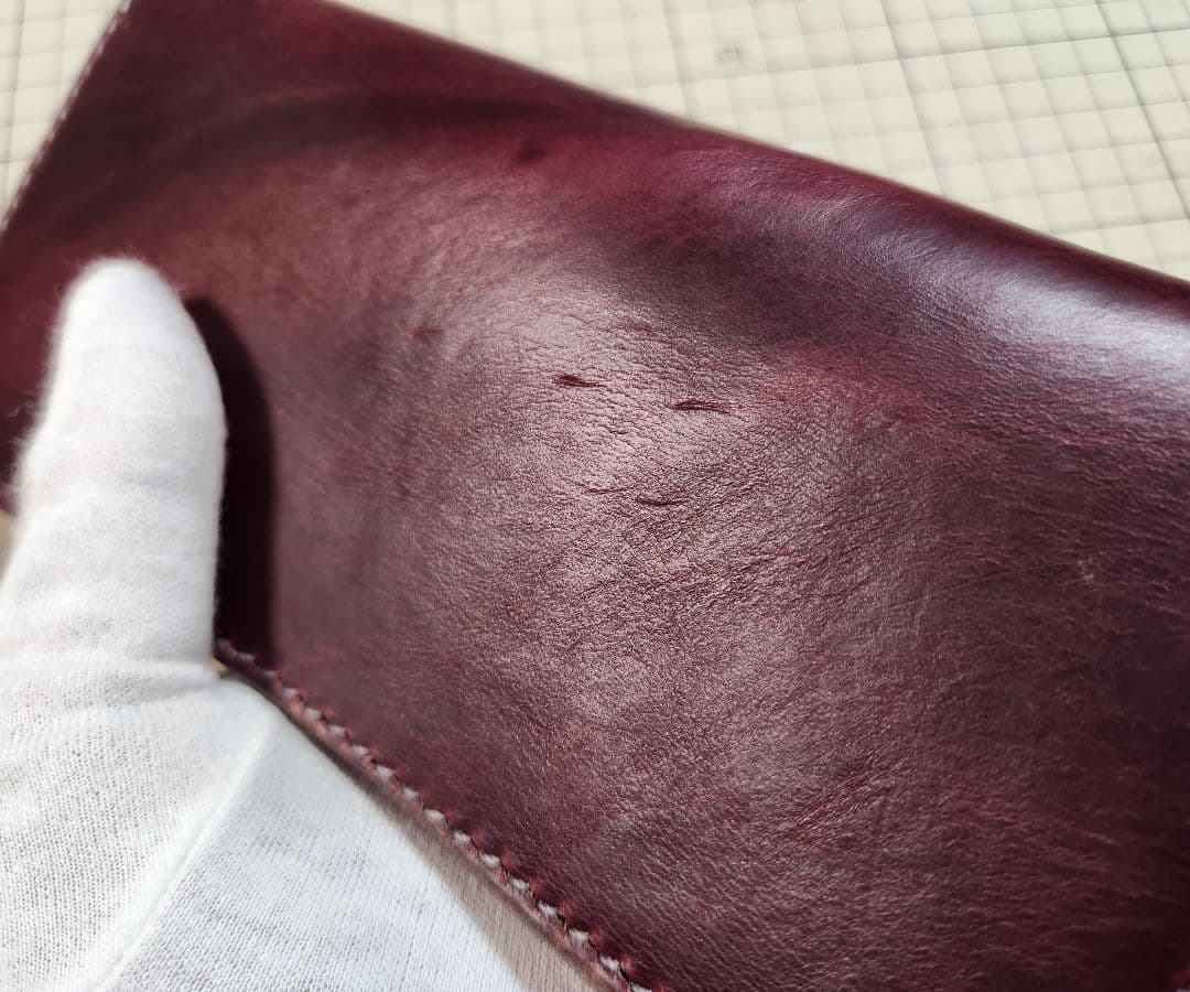 茶*4様 【OUTLET】　ホーウィン　クロムエクセル　ロングウォレット　バーガ