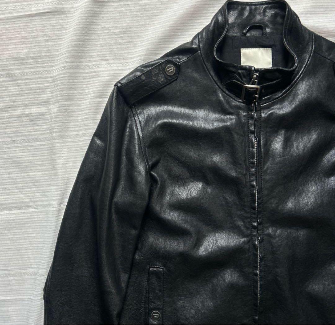 90s Dieselシングルライダース レザージャケット 羊革 size L